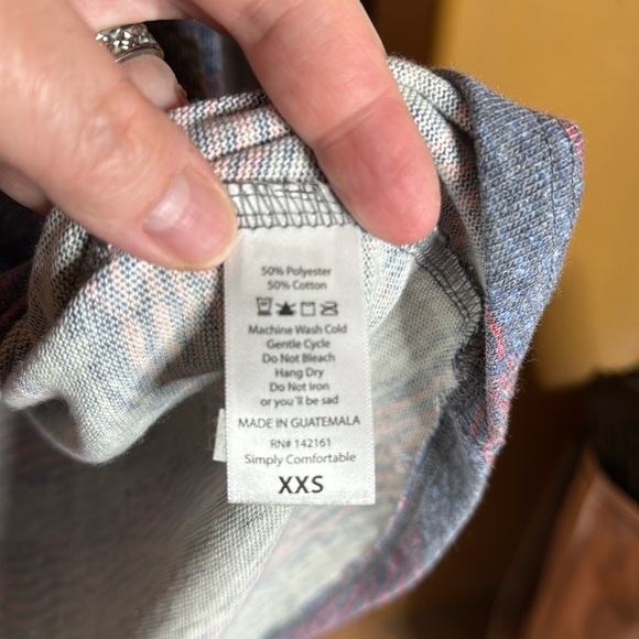 NWT LuLaRoe IRMA BLUE STRIPES American Dreams Americana 4th of July Size XXS - Picture 4 of 8